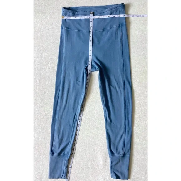 Free People Movement Hot Shots Cotton Jersey Pants Woman Medium Apres Blue - Picture 14 of 15